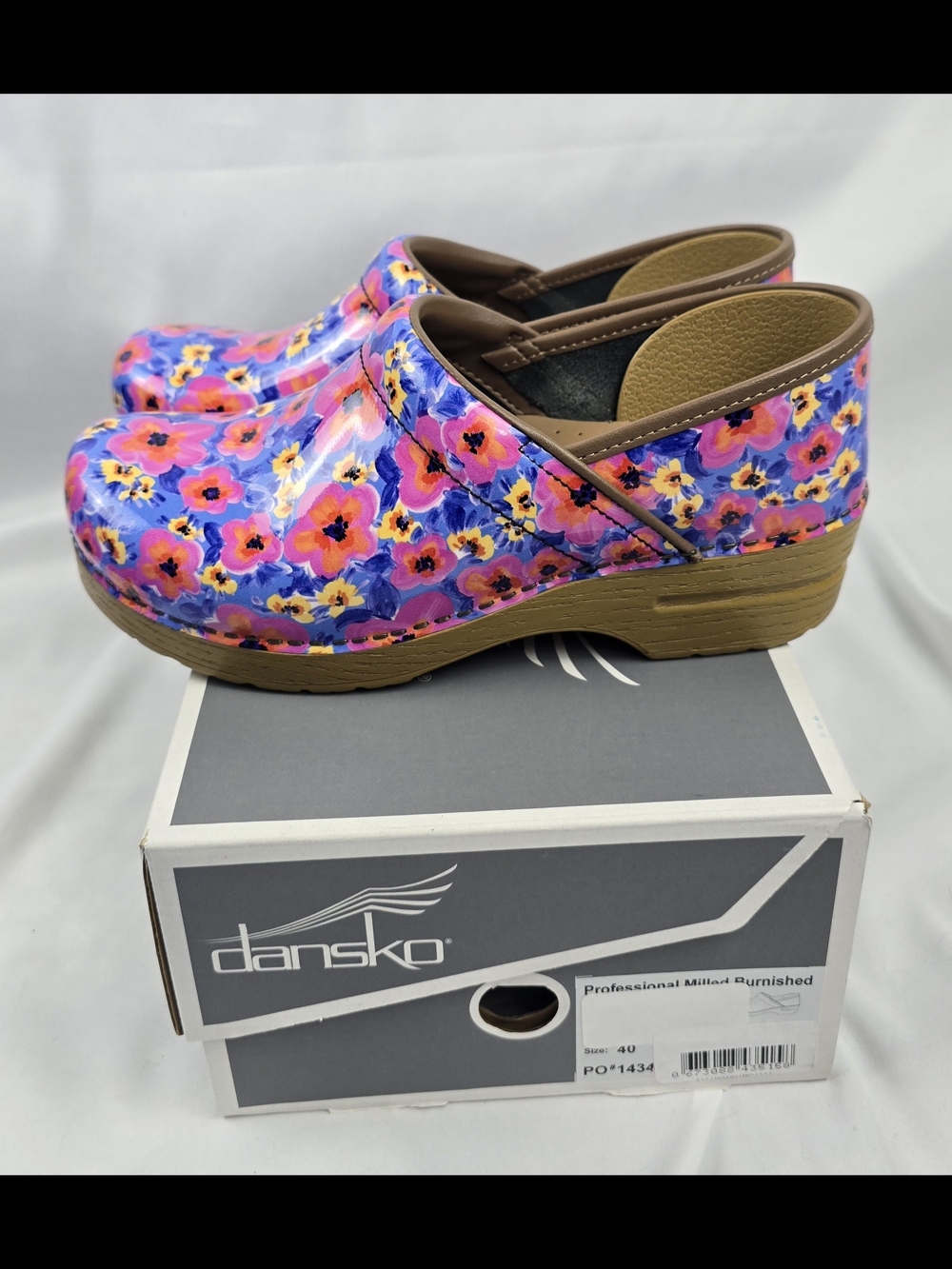 Danko Floral Professional Clog Size 40 (9.5-10)